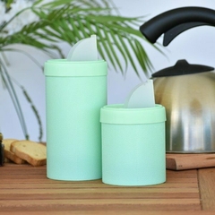 SET DE TARROS PVC YERBERA Y AZUCARERA con tapa+ pico vertedor - UnayMil Cosas