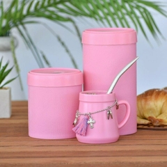 SET TARROS CON PICO VERTEDER + MATE PASTEL CADENITA con pico Verdedor - UnayMil Cosas