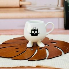 TAZA PATITA CERÁMICA MODELO GATITO EN CAJA