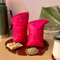 Set de Chau Latas tela Matelasse Yerbera de 20x12cm y Azucarera de 18x12cm - comprar online