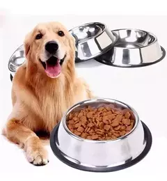 Comedero Perros Acero Inox Antivuelco 26 Cm de Base Grande