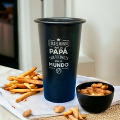 Vaso Fernet/Cerveza de un Litro de Aluminio Grabado DÍA DEL PADRE