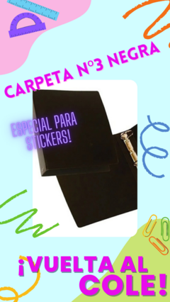 CARPETA N3 NEGRA LISA