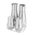 Kit Galheteiro 4 Pçs Porta Azeite Vinagre Tempero Inox Vidro - Kadê