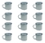 Caneca Esmaltada Retro 350ml Vintage Jogo 200 Pcs