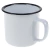 Caneca Esmaltada Retro 150ml Branca Café Chá Vintage