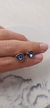Aro pasante corazón azul