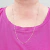 Corrente de prata feminina v15 bolinha 60cm - comprar online