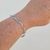 Pulseira de prata 925 com pedras naturais Caldedonita Azul - comprar online