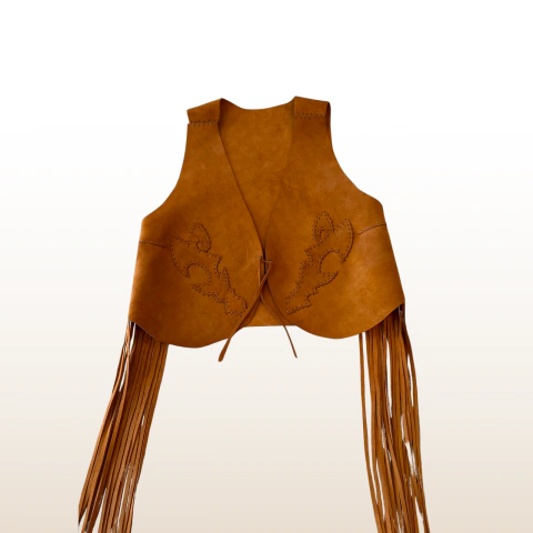 Chaleco Spigga con flecos - comprar online