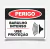 Placa de PERIGO - USE PROTEÇÃO - PVC 2mm