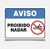 Placa de Aviso - PROIBIDO NADAR - PVC 2mm
