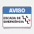 Placa de Aviso - Escada de Emergência - PVC 2mm - comprar online