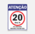 Placa de Velocidade - 20Km/h - PVC 2mm - comprar online