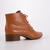 Bota Caramelo Cadarço Salto Baixo Couro Loucos & Santos