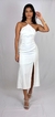 Vestido midi com fenda - loja online
