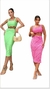 conjunto saia e croppd bandagem - loja online