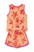 Conjunto Infantil Feminino Coral Plantas