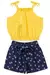 Conjunto Feminino Infantil Margaridas Amarelo