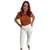 Calça risca de giz Feminina Alfaiataria
