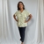 Blusa estampada com botões feminina na internet