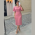Imagem do Vestido Midi de Alfaiataria com Manga Flare Liso e Elegante