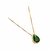 Conjunto Colar e Brincos Gota Zircônia Verde Esmeralda Banhado em Ouro 18K - comprar online