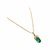 Conjunto Colar e Brinco com Pedra Oval Zircônia Verde Turmalina - comprar online