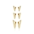 Trio argolas triangulares - Banho de ouro 18k - Rubidea