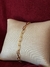 Pulseira elos retangulares - Banho de ouro 18k - comprar online