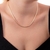 Colar lacraia 3mm - Banho de ouro 18k - Rubidea