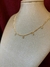 Choker gotinhas de cristal - Banho de ouro 18k