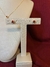 Conjunto ponto de luz fucsia - Banho de ouro 18k - comprar online