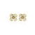Brinco flor - Banho de ouro 18k e de ródio branco - Rubidea