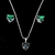 Conjunto Colar e Brinco com Zircônia Verde Turmalina - Elegância em Prata - loja online