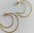 Brinco argola Lua Vazada Banhado em Ouro 18K