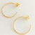 Brinco de Argola Lisa Fio 1,2x26mm Banhado a Ouro 18k