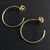 Brinco de Argola Lisa Fio 1,2x26mm Banhado a Ouro 18k - comprar online
