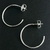 Brinco de Argola Lisa Fio 1,2x26mm Banhado a Prata