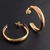 Brinco de Argola Abaulada 33 mm Banhado em Ouro 18K - comprar online