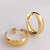 Brinco Argola Abaulada Ponta Funilada 23mm Banhado a Ouro - comprar online