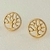 Brinco Árvore da Vida 10mm Banhado a Ouro 18K - comprar online