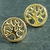 Brinco Árvore da Vida 10mm Banhado a Ouro 18K