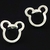 Brinco Mickey 11mm Banhado a Prata - comprar online