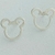 Brinco Mickey 11mm Banhado a Prata