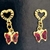 Brinco Coração Riscado e Borboleta Rosa - Banhado a Ouro 18k - comprar online