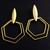 Brinco Hexagonal - Banhado a Ouro 18K - comprar online
