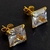 Brinco Carré 10x10 Cristal - Banhado a Ouro 18k