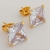 Brinco Carré 10x10 Cristal - Banhado a Ouro 18k - comprar online
