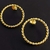 Brinco Argola Torcida Fechada 27mm - Banhado a Ouro 18k